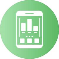 Chart Mobile Interface Gradient Circle Icon vector
