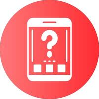 Question mark Mobile Interface Gradient Circle Icon vector