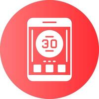Battery Mobile Interface Gradient Circle Icon vector