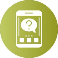 Question Mobile Interface Gradient Circle Icon vector