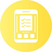 Checklist Mobile Interface Gradient Circle Icon vector