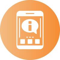 Information Mobile Interface Gradient Circle Icon vector