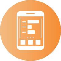 Statistics Mobile Interface Gradient Circle Icon vector