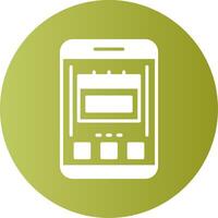 Calendar Mobile Interface Gradient Circle Icon Design vector