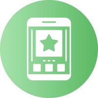 Star Mobile Interface Gradient Circle Icon Design vector
