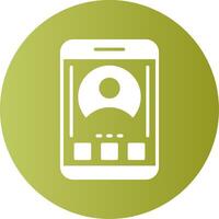 Profile Mobile Interface Gradient Circle Icon vector
