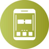 Link Mobile Interface Gradient Circle Icon vector