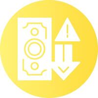 Price Drop Alert Gradient Circle Icon vector