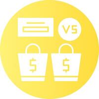 Price Comparison Gradient Circle Icon vector