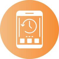 History Mobile Interface Gradient Circle Icon vector