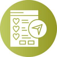 Wishlist Sharing Gradient Circle Icon vector