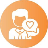 Customer Feedback Gradient Circle Icon vector