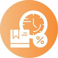 Limited Stock Alert Gradient Circle Icon vector
