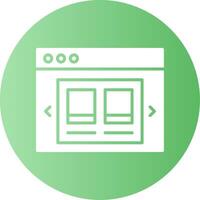 Product Carousel Gradient Circle Icon vector