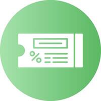 Coupon Code Gradient Circle Icon vector