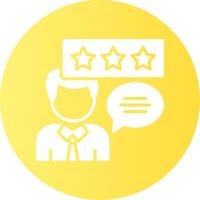 Customer Testimonials Gradient Circle Icon vector