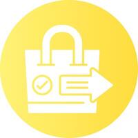 Checkout Gradient Circle Icon vector