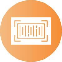 Barcode Gradient Circle Icon vector