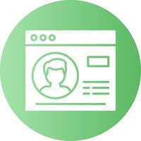 User Profile Gradient Circle Icon vector