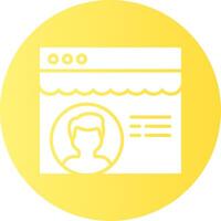Account Gradient Circle Icon vector