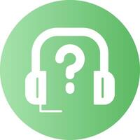 Help Green Gradient Circle Icon vector