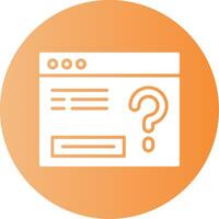 FAQ Gradient Circle Icon vector