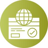 Payment Gateway Gradient Circle Icon vector