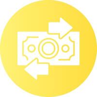 Refund Gradient Circle Icon vector