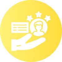 Customer Satisfaction Gradient Circle Icon vector