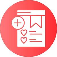 Add to Wishlist Gradient Circle Icon vector