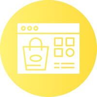 Shopping Category Gradient Circle Icon vector
