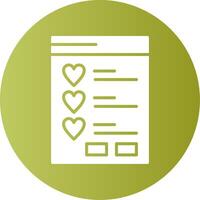 Wishlist Green Gradient Circle Icon vector