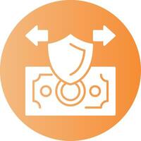Secure Payment Gradient Circle Icon vector