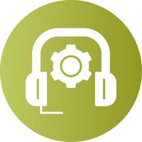 Customer Support Gradient Circle Icon vector