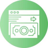 Online Payment Gradient Circle Icon vector