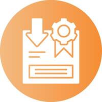Return Policy Gradient Circle Icon vector