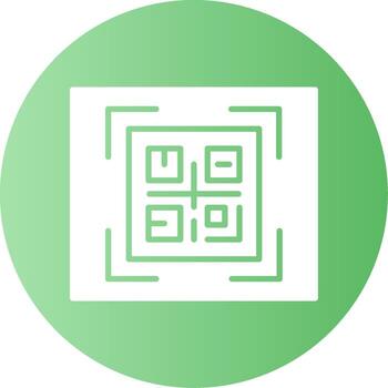 qr código degradado circulo icono vector