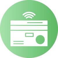 Contactless payment Gradient Circle Icon vector