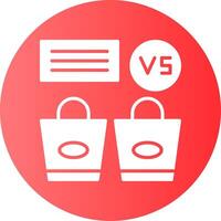 Product Comparison Gradient Circle Icon vector