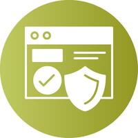 Online security Gradient Circle Icon vector