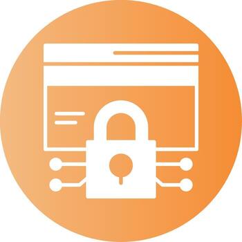 Data encryption Gradient Circle Icon vector