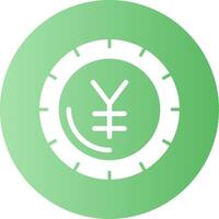 Yen sign Gradient Circle Design vector
