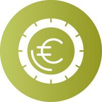 Euro sign Gradient Circle Icon Design vector