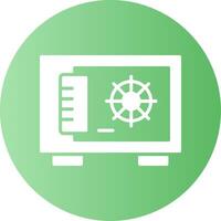 Safe Gradient Circle Icon vector
