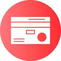 Debit card Gradient Circle Icon vector