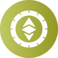 Ethereum Gradient Circle Icon vector