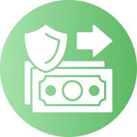 Secure transaction Gradient Circle Icon vector
