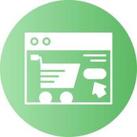 E-commerce Green Gradient Circle Icon vector