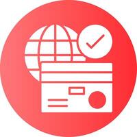 Payment gateway Red Gradient Circle Icon vector