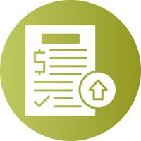 Tax return Gradient Circle Icon vector